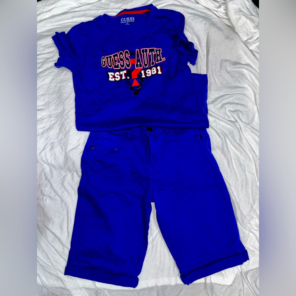 Guess Blue Matching Pajama Set